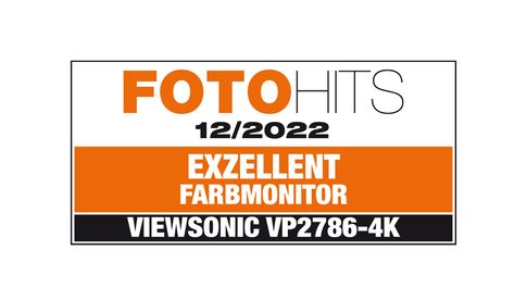 Exzellent: Im FOTO HITS-Test in Ausgabe 12/2022 konnte der ViewSonic VP2786-4K überzeugen.
