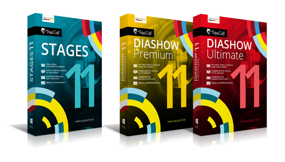 Die Versionen 11 von AquaSoft DiaShow und AquaSoft Stages kommen demnächst in den Handel